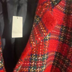 Beautiful holiday blazer tweed plaid